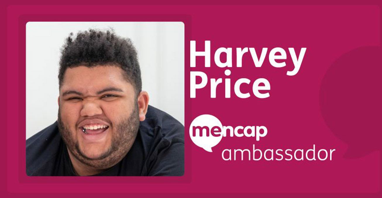 Harvey Price announced as Mencap Ambassador: Price plans to use his new role to raise awareness of learning disability and tackle stigma