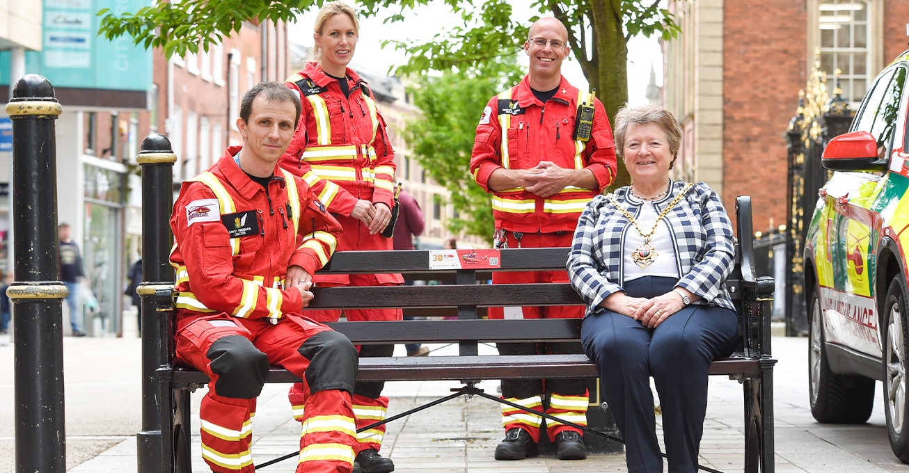 Commemorative bench gifted to lifesaving charity