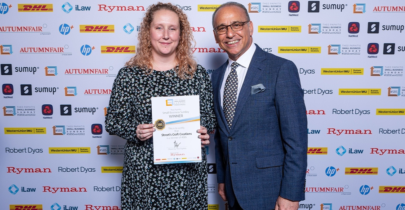 Hoddeson based business receives award from Theo Paphitis
