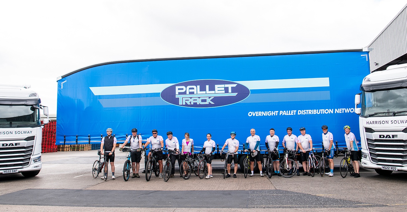 Pallet-Track cyclists raise more than £5,000 for children’s charity