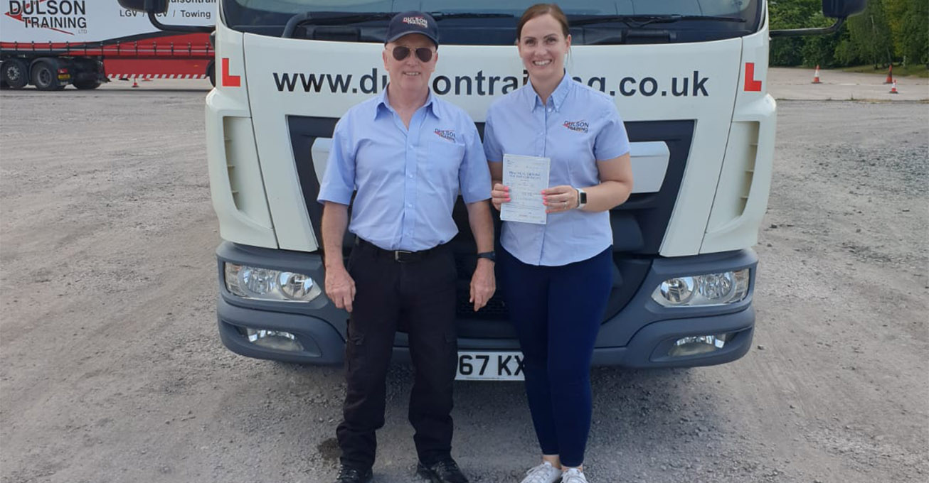 Shropshire mum passes HGV test after winning free driver training competition