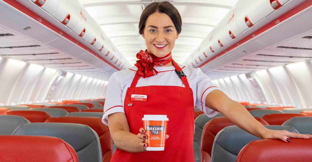 Jet2.com becomes first UK airline to serve a “proper brew” in the sky after partnering with Yorkshire Tea