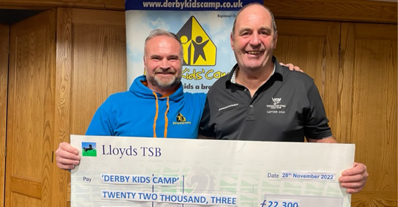Derby golfer putts children first as he raises more than £22,000 for charity