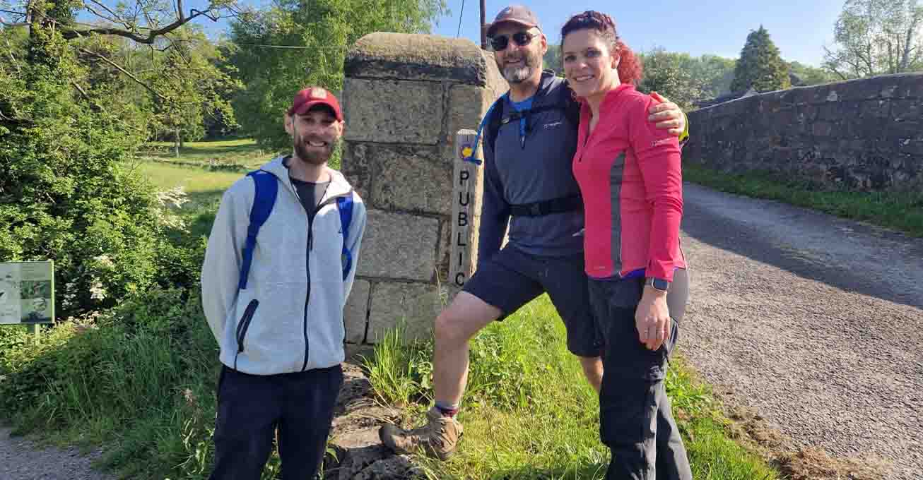 Three work colleagues take on non-stop 55-mile Derbyshire Heritage Way walk for lifesaving charity