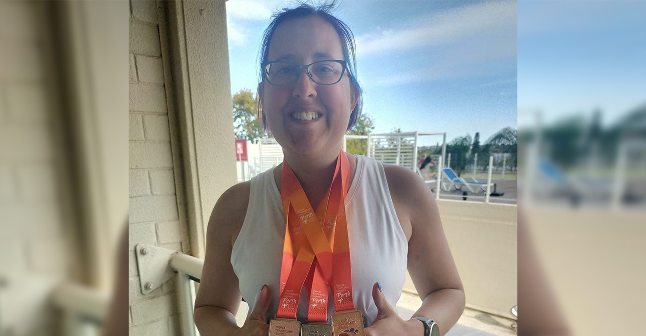 Triple transplant games medal win for Karen