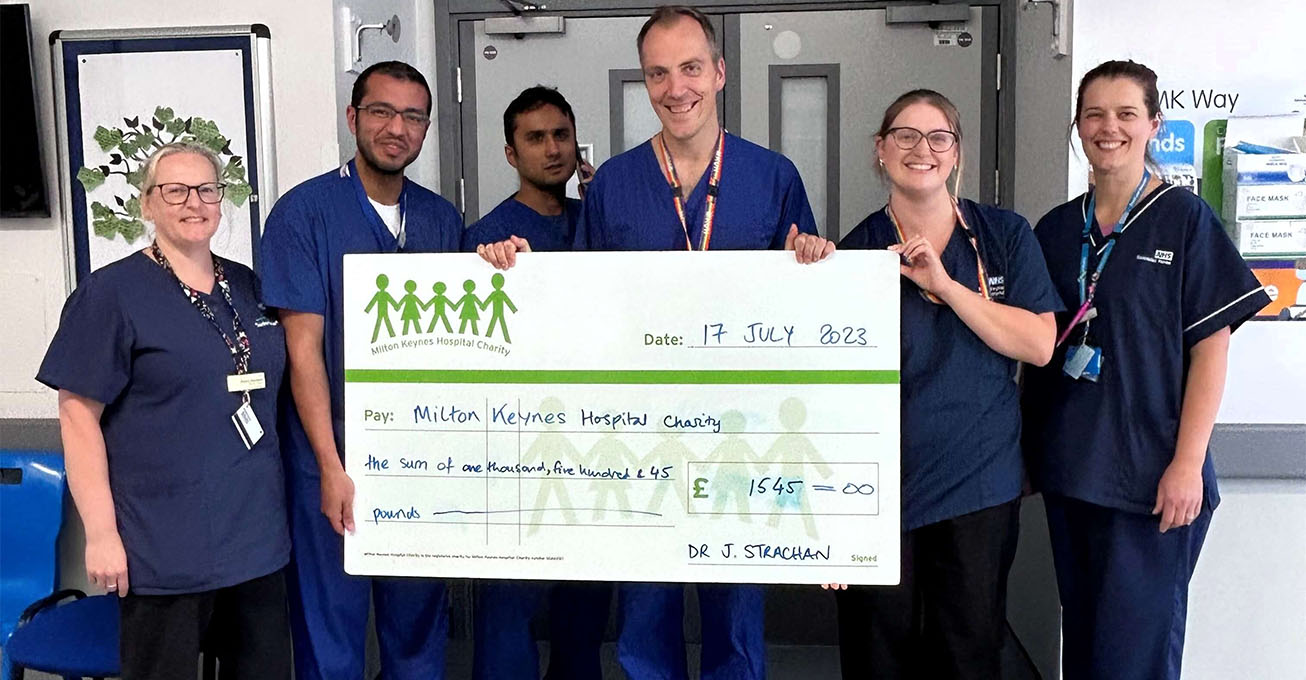 Jamie’s fundraising cycle for MKUH Intensive Care Unit