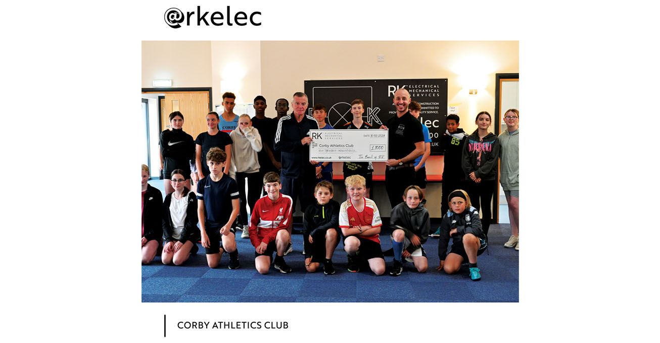 Northants firm donates £1,000 to Corby Athletics Club