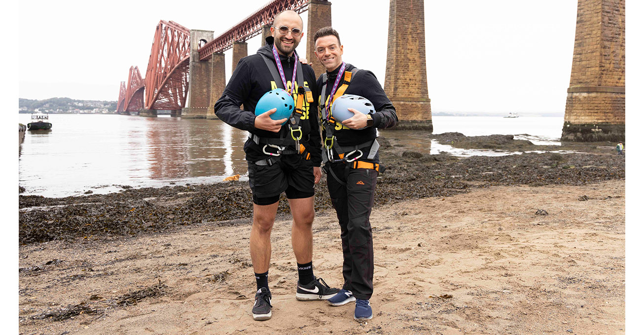 Des and Fat go FORTH with 165ft charity abseil for Global’s Make Some Noise