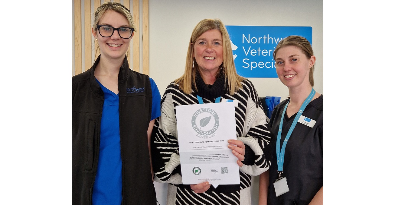 Cheshire animal hospital earns prestigious national environmental award