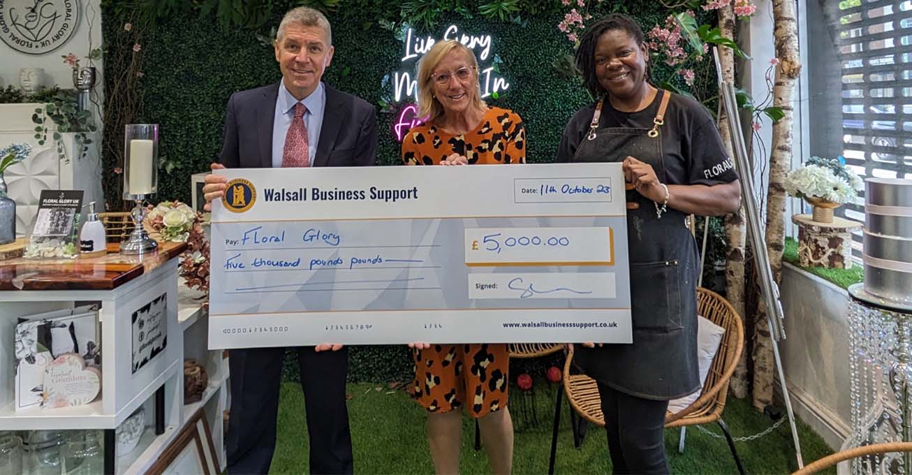 Walsall Business Support helps independent florist relocate with £5,000 grant