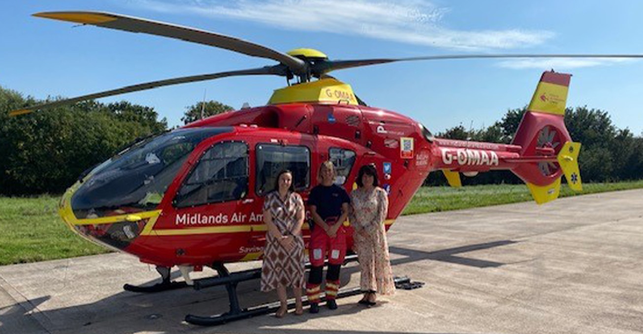 Evac+Chair pledges support for Midlands Air Ambulance Charity’s new airbase and headquarters