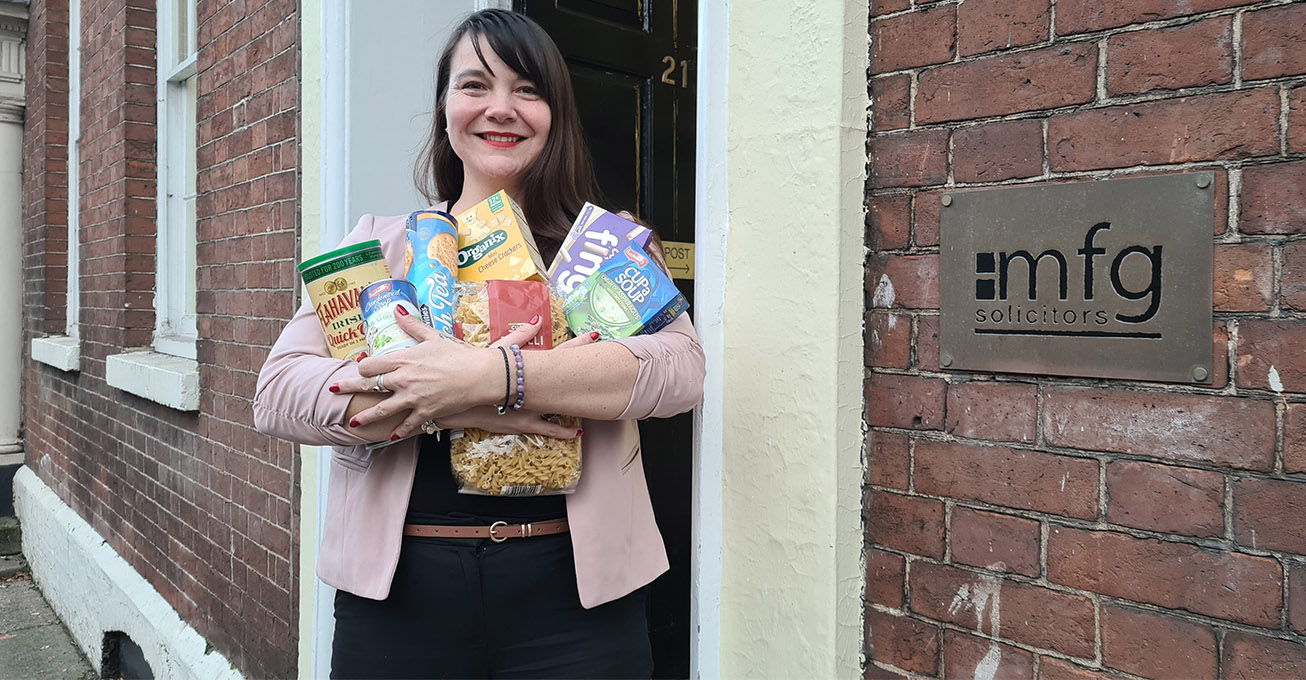 Law firm mfg Solicitors gives £6,000 festive foodbanks donation