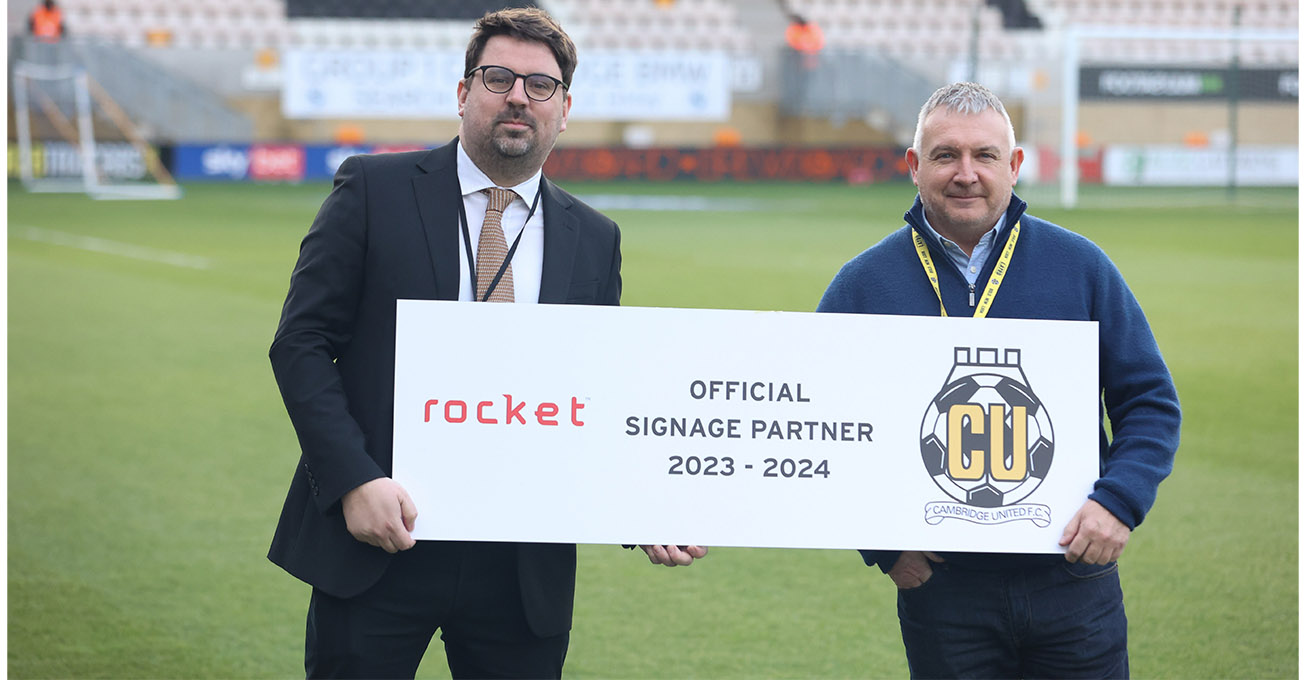 Rocket Ltd announced as official signage partner at Cambridge United Football Club