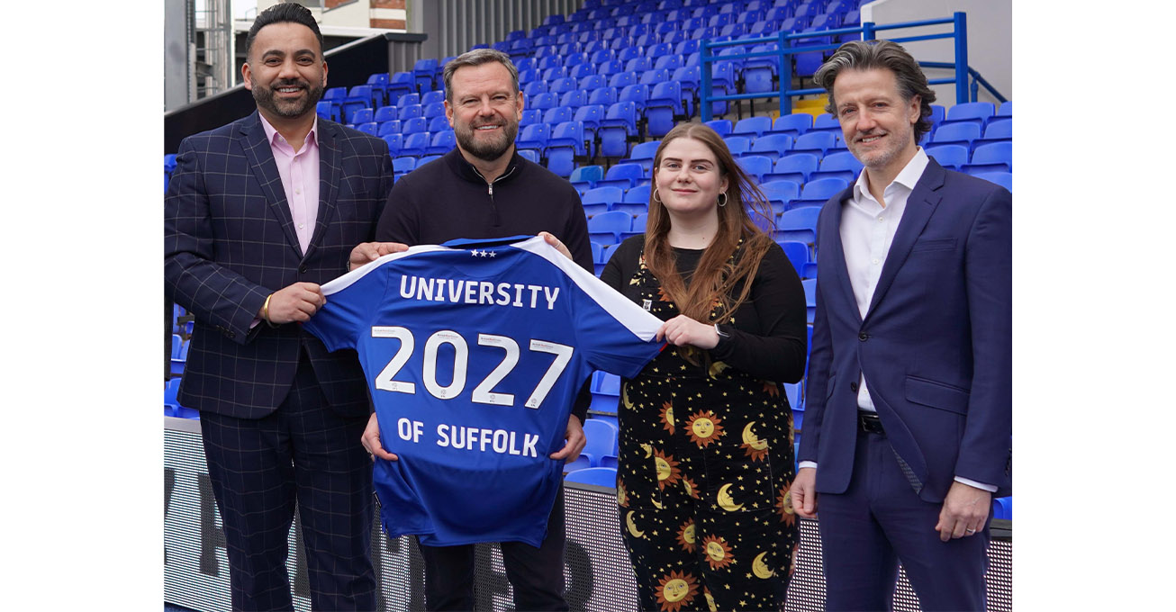 University joins forces with Ipswich Town to showcase Suffolk