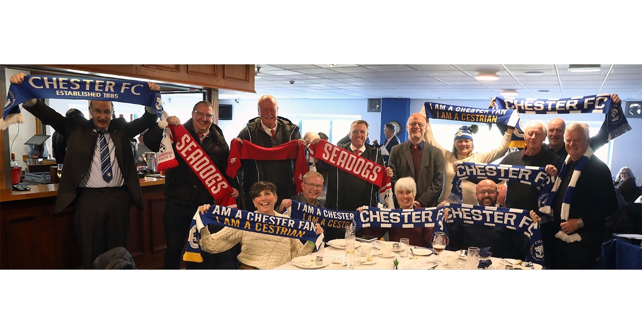 Legendary Chester FC goalkeeper shows business leaders how our city’s footballing fortunes are in safe hands