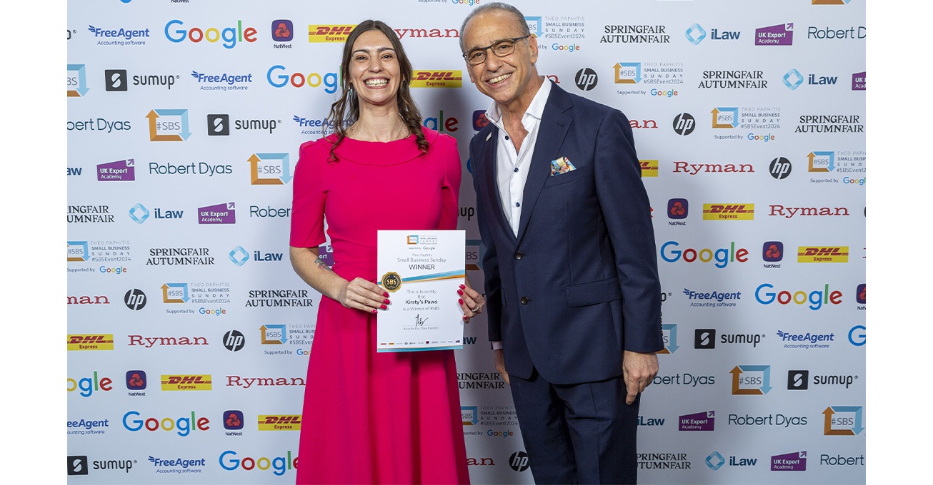Award winning Dorset based Dog Trainer is celebrating a business boost from Theo Paphitis