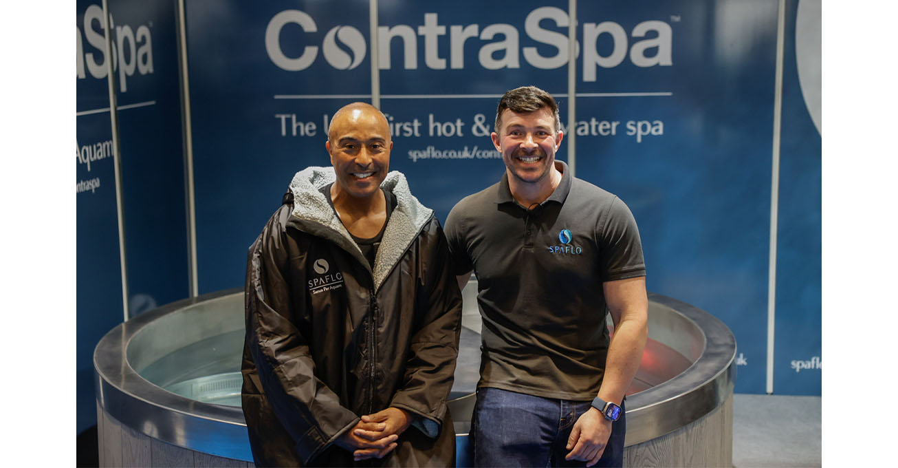 Olympian Colin Jackson joined Richard Gowland Founder of SpaFlo for the launch of ContraSpa