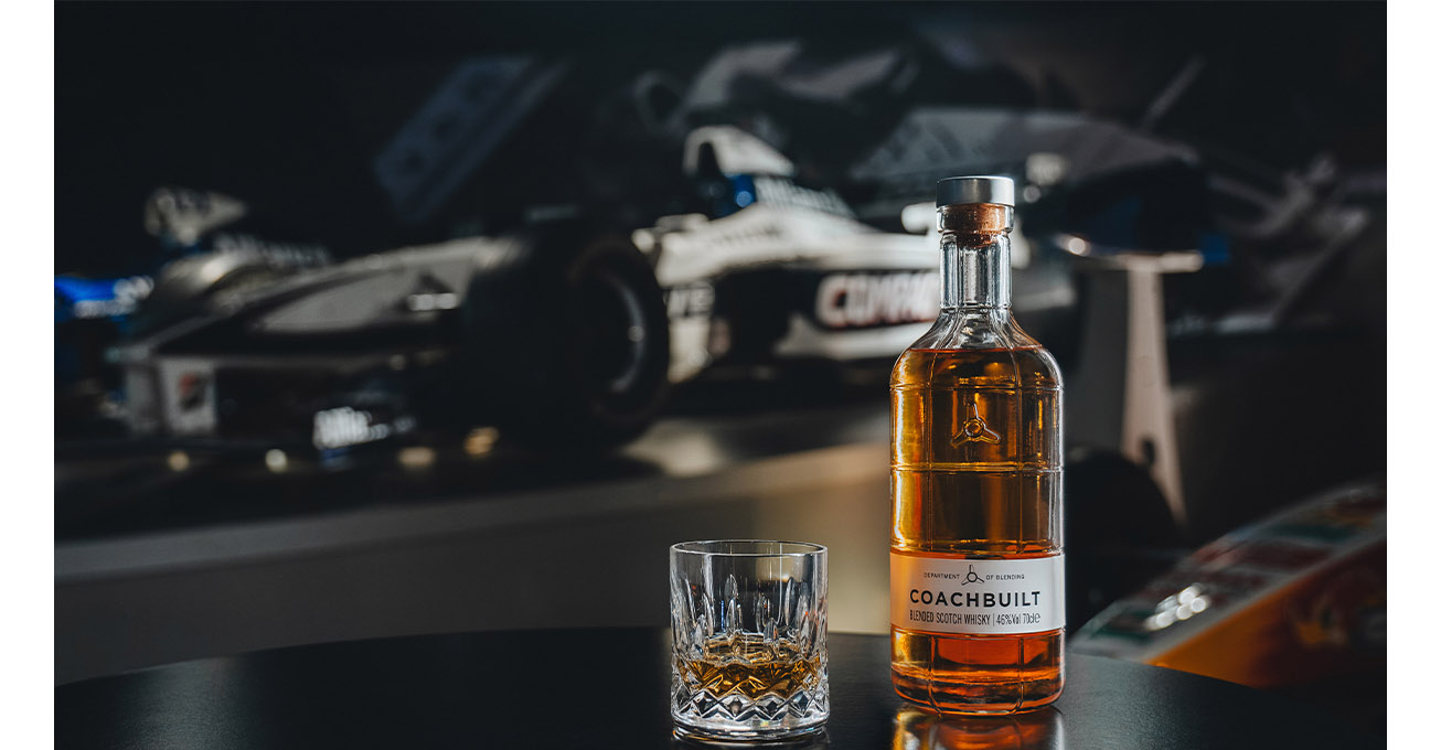 Williams Racing and Coachbuilt Whiskey, co-founded by Jenson Button, toast new licensing partnership