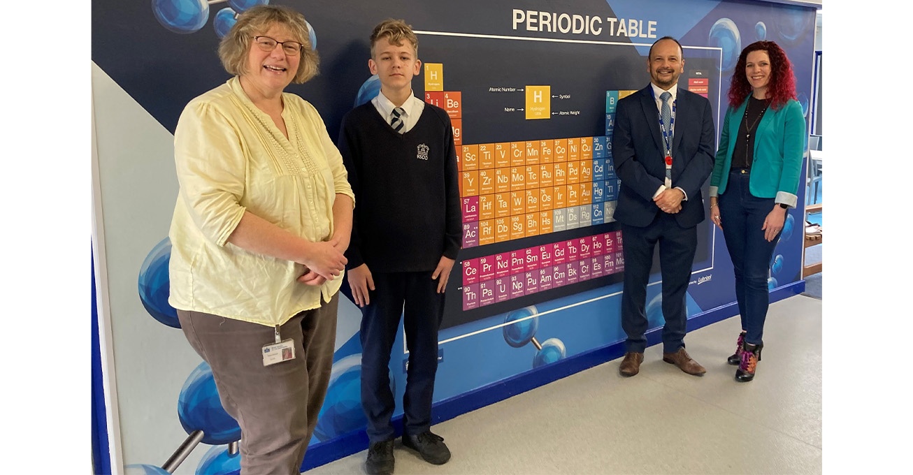Royal School for the Deaf students in their element after science company funds giant periodic table