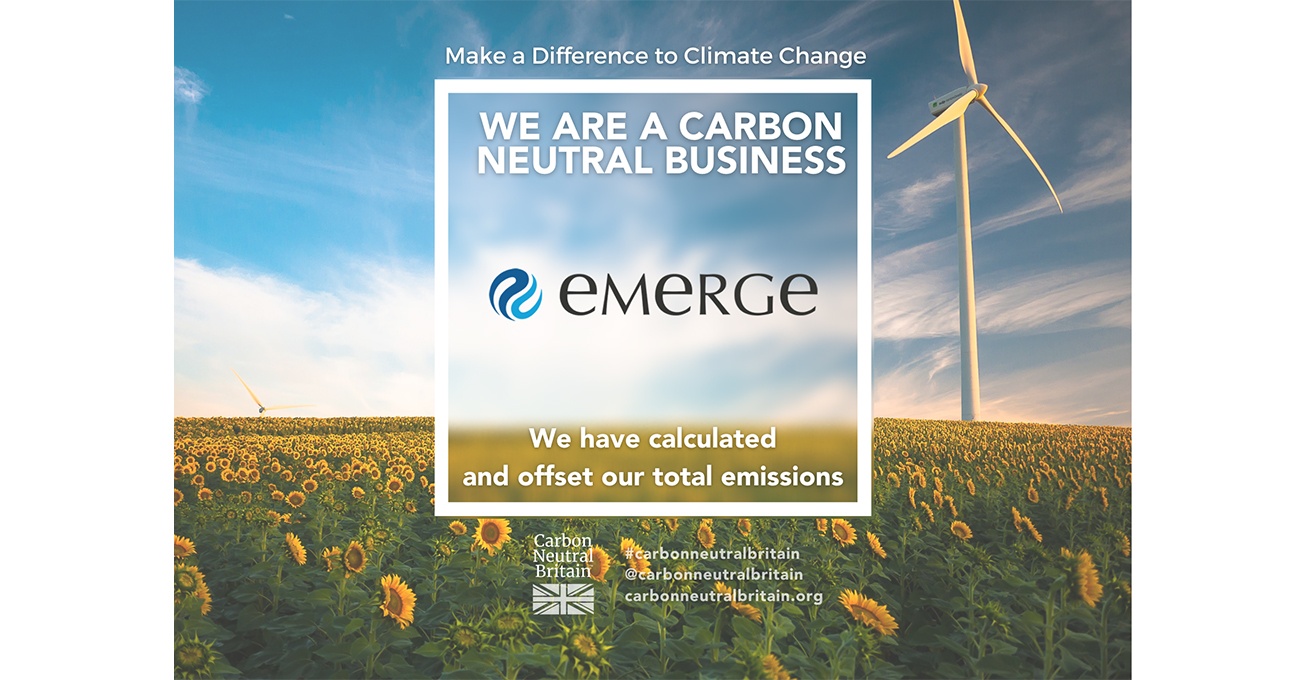 Emerge are now a Carbon Neutral business