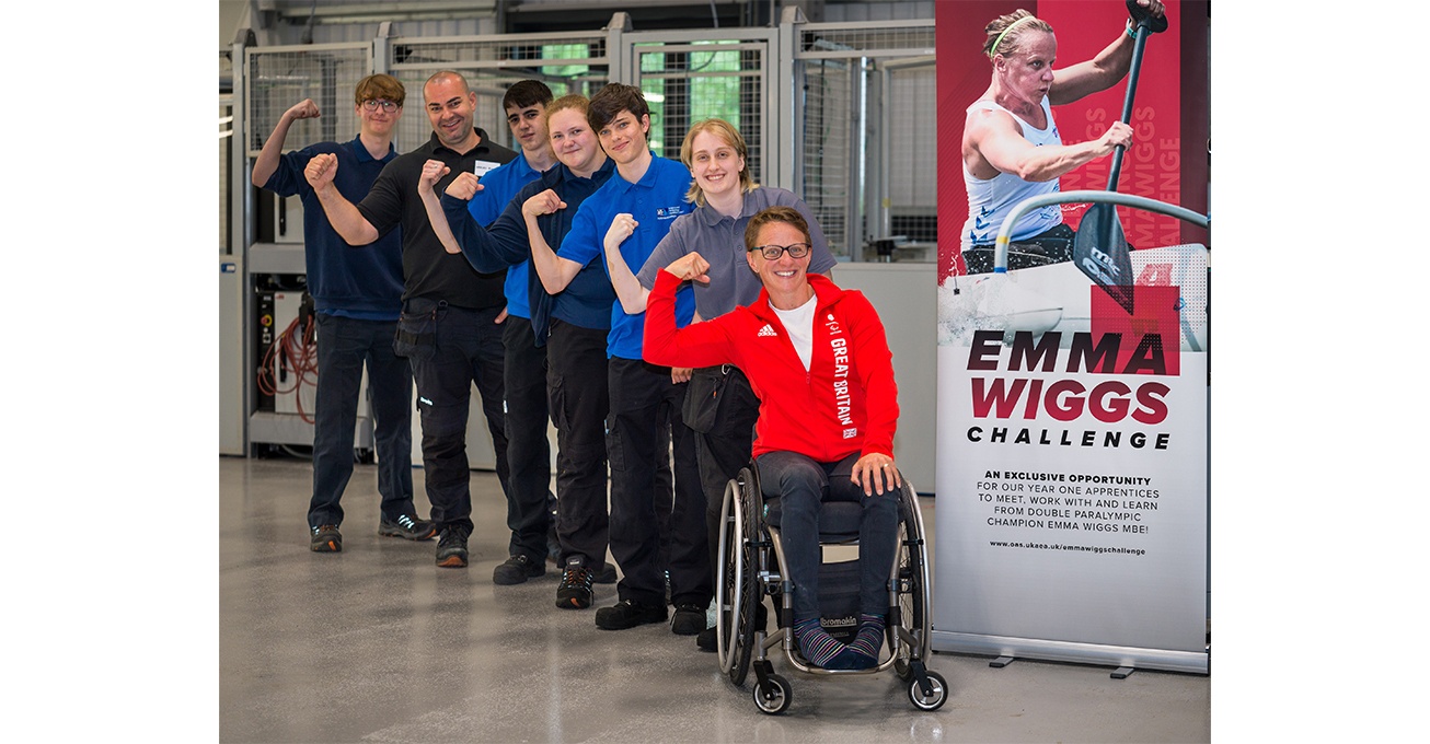 Paralympian Emma Wiggs inspires OAS apprentices in design challenge